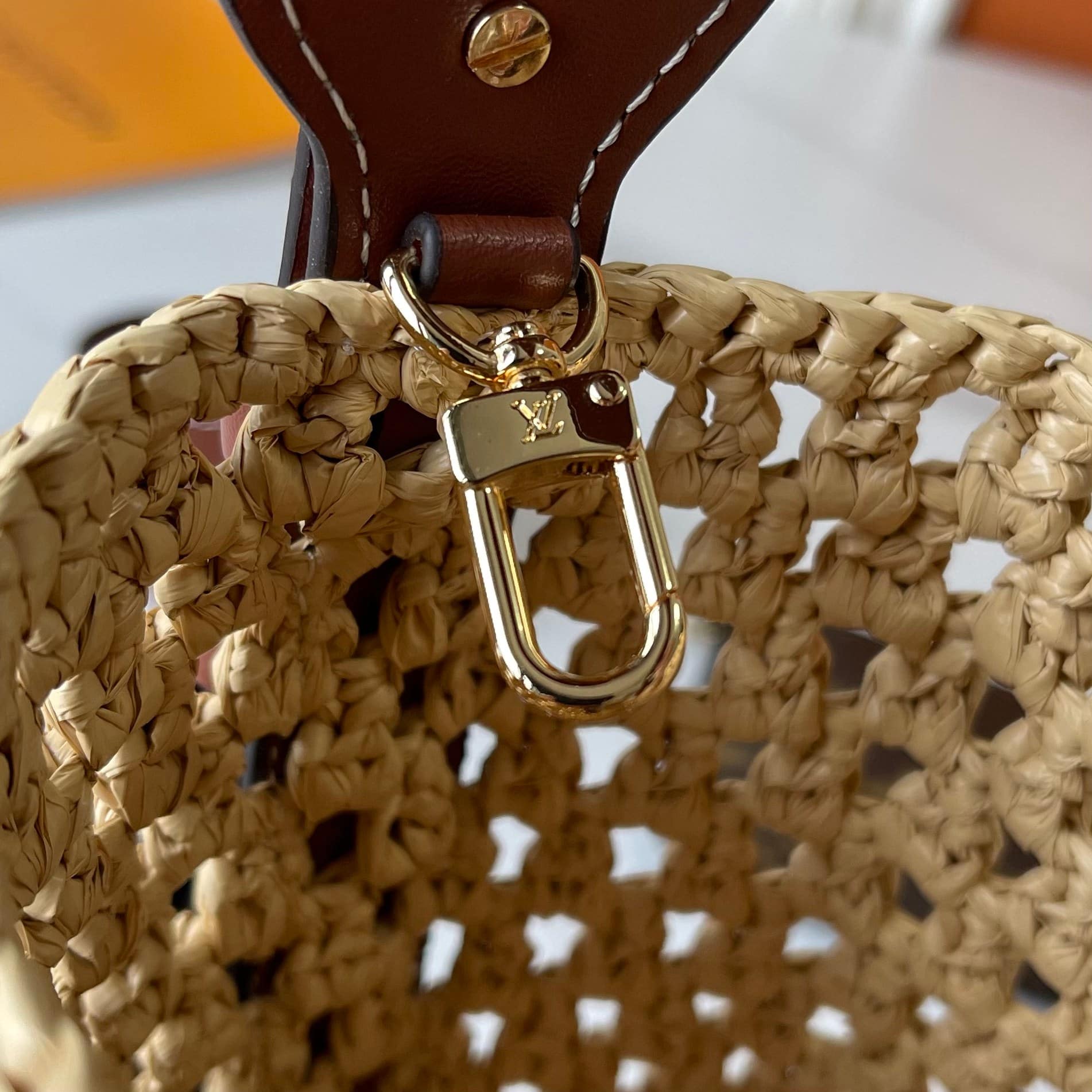 Louis Vuitton All In BB Raffia Brown 7.1 Inches M14217
