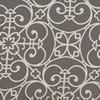 BELLEZE Rosette Scroll Arm Fabric Upholstered Club Chair Nailhead Trim Accent Chair, Gray