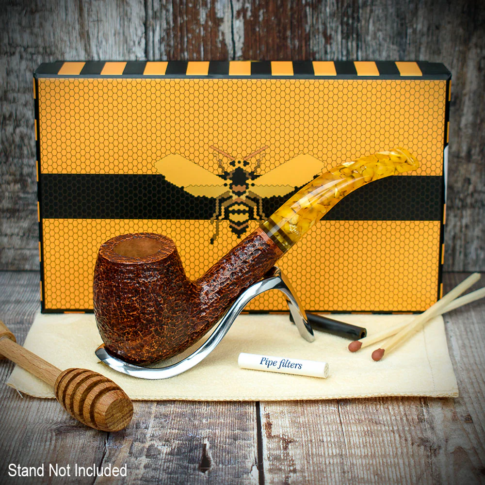 Savinelli Miele Rusticata Brownblast 670 - 6mm Briar Pipe
