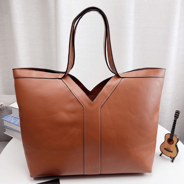 Saint Laurent Y Tote Bag Tan 14.2 Inches 817602AAEC36359