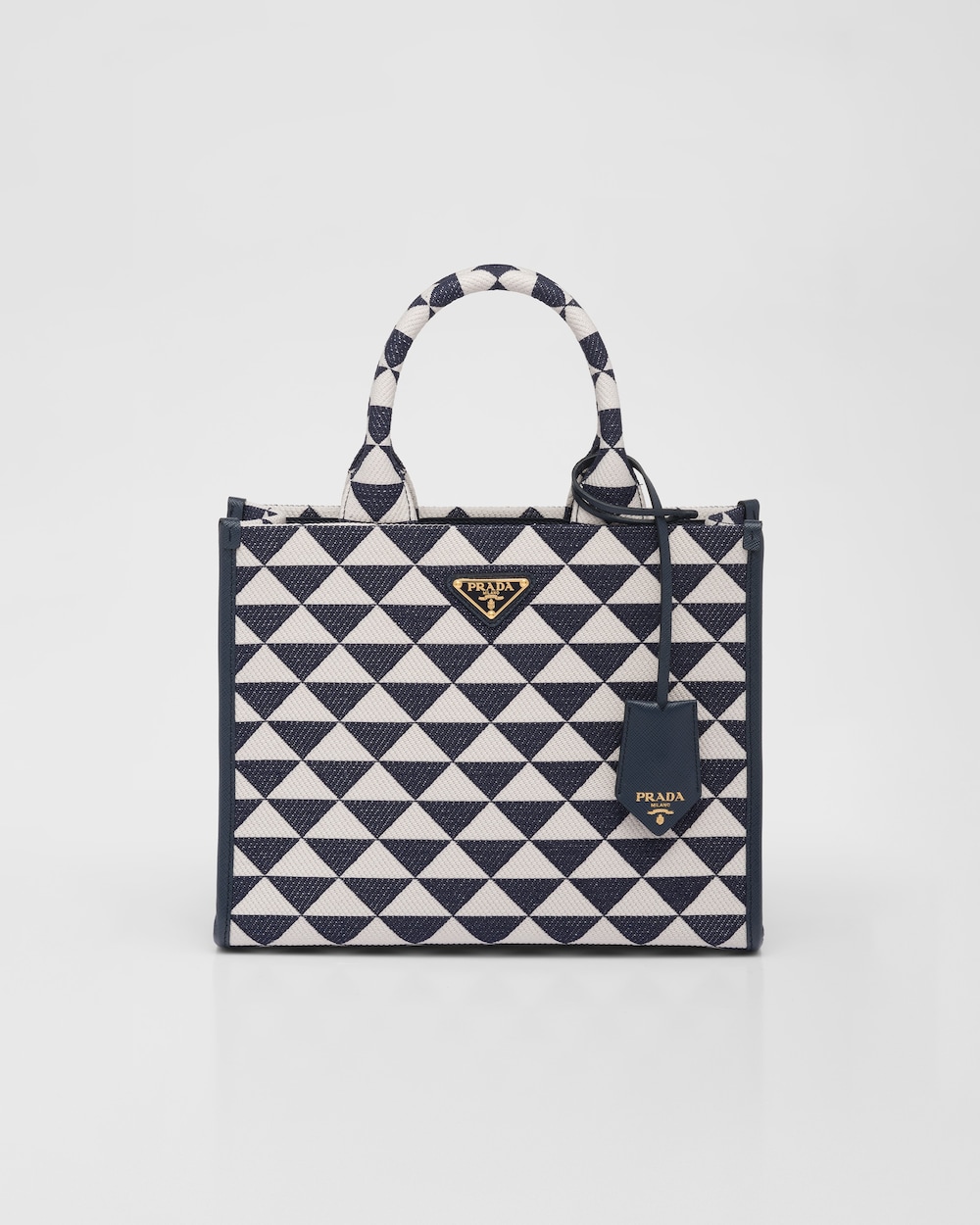 Small Symbole Embroidered Fabric Handbag