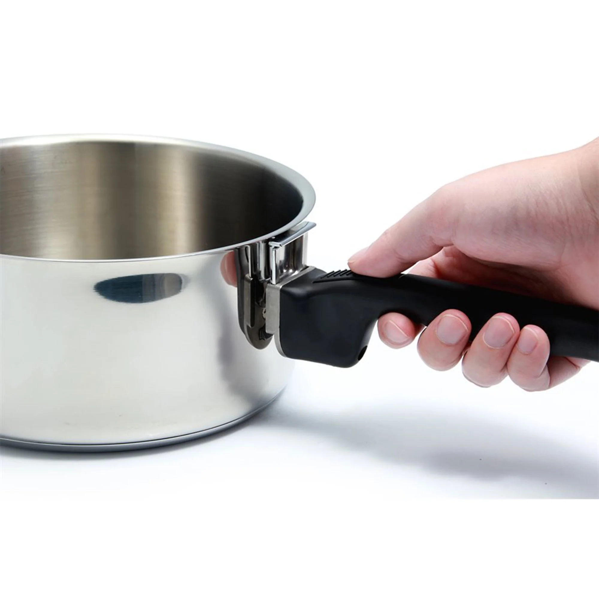 Camco Premium Ceramic Nesting Cookware Set- Non Stick Pans and Pots with Removable Handles, Space Efficient Excellent for RVs and Compact Kitchens, 7-Piece Set (43920)