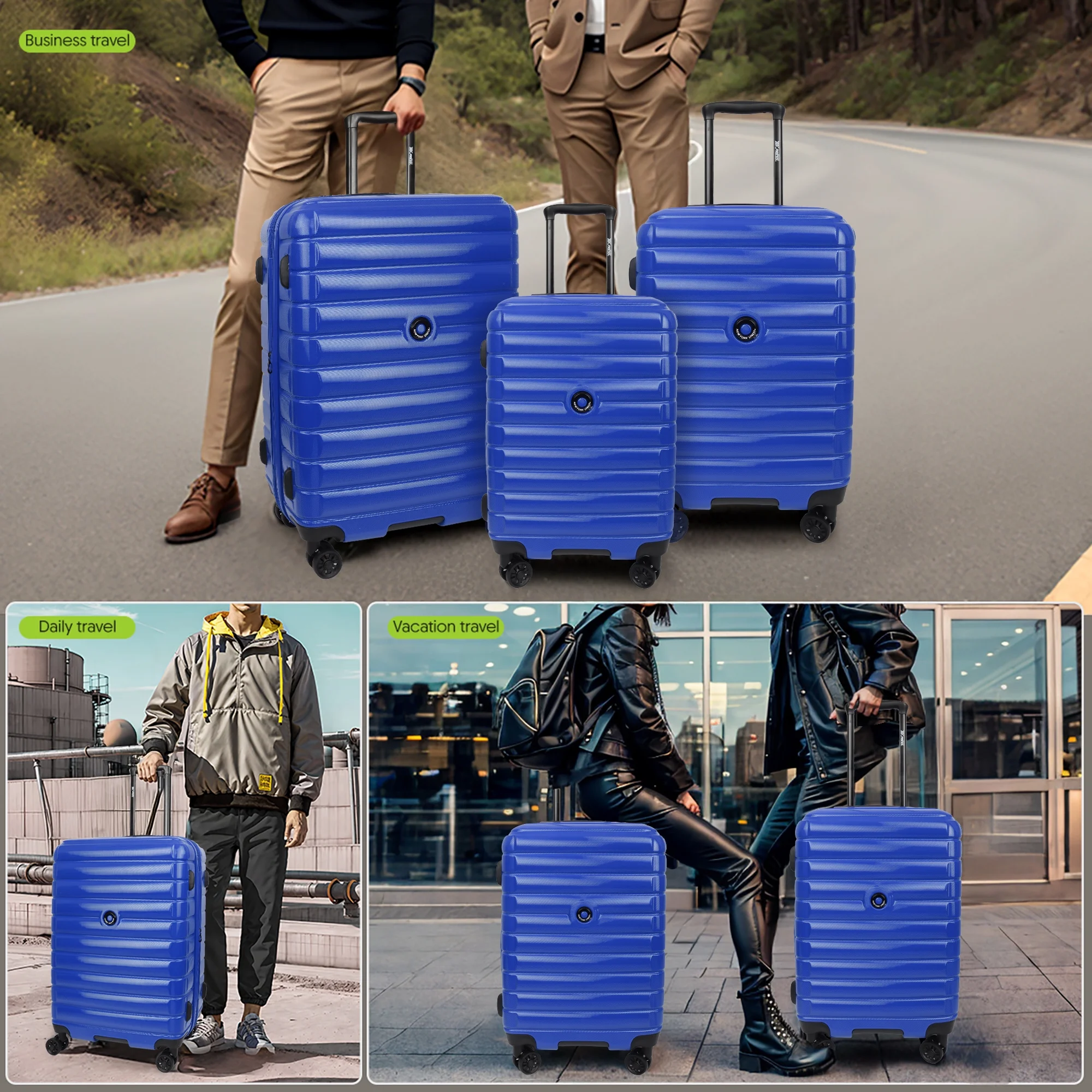 3 Piece Hardshell Luggage Set Expandable Hardside Suitcase with Spinner Wheels and TSA Lock, Lightweight Carry on and Checked Luggage 20