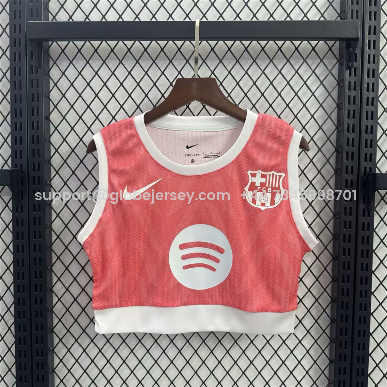 Women's Barcelona 25-26 Pink White Yoga Vest