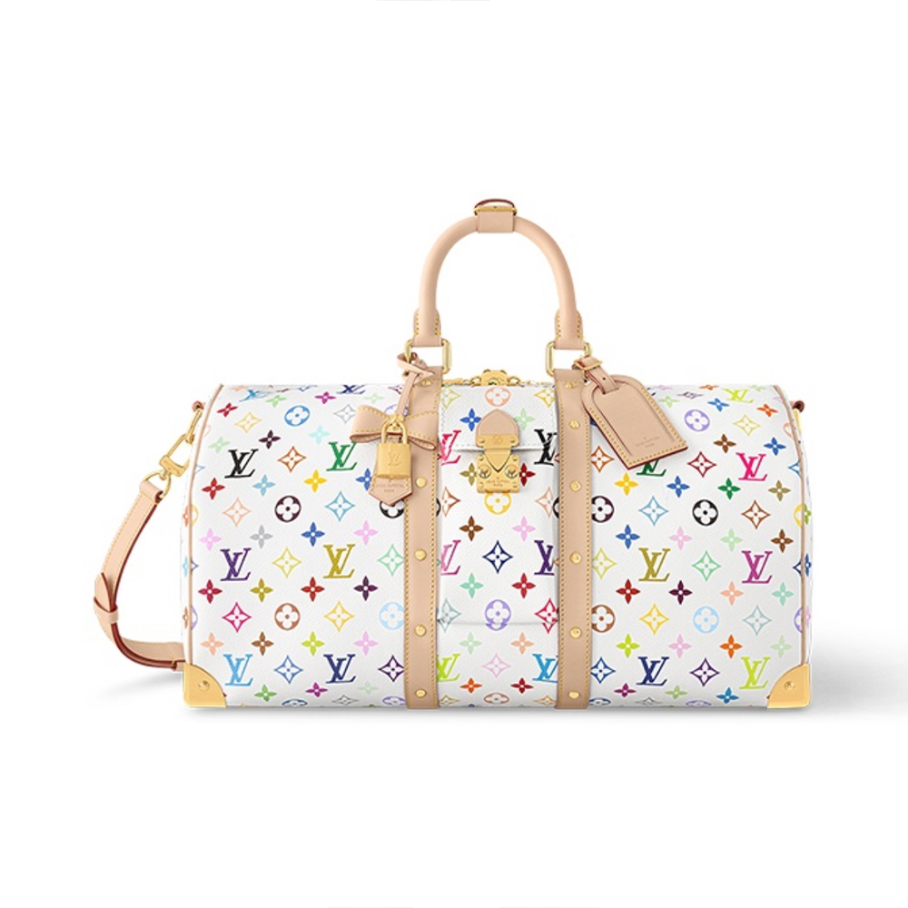 LV x TM Keepall Bandouliere 45 Travel Bag White