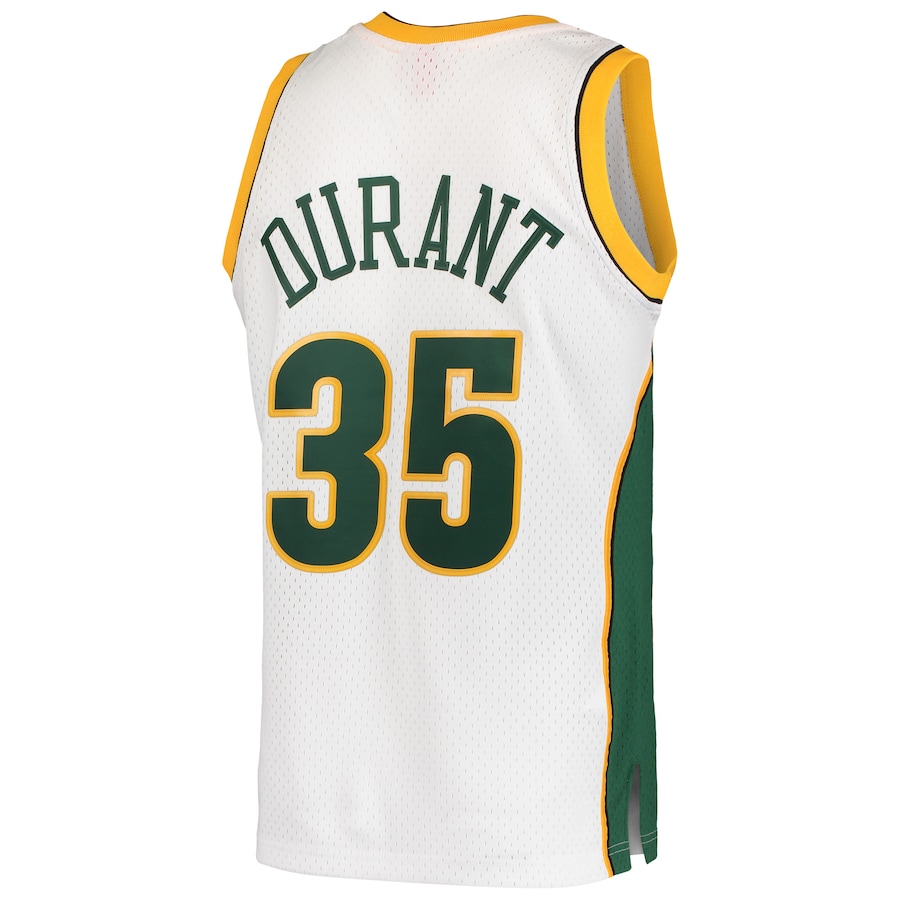 Men's Seattle SuperSonics Kevin Durant Mitchell & Ness White Hardwood Classics Swingman Jersey