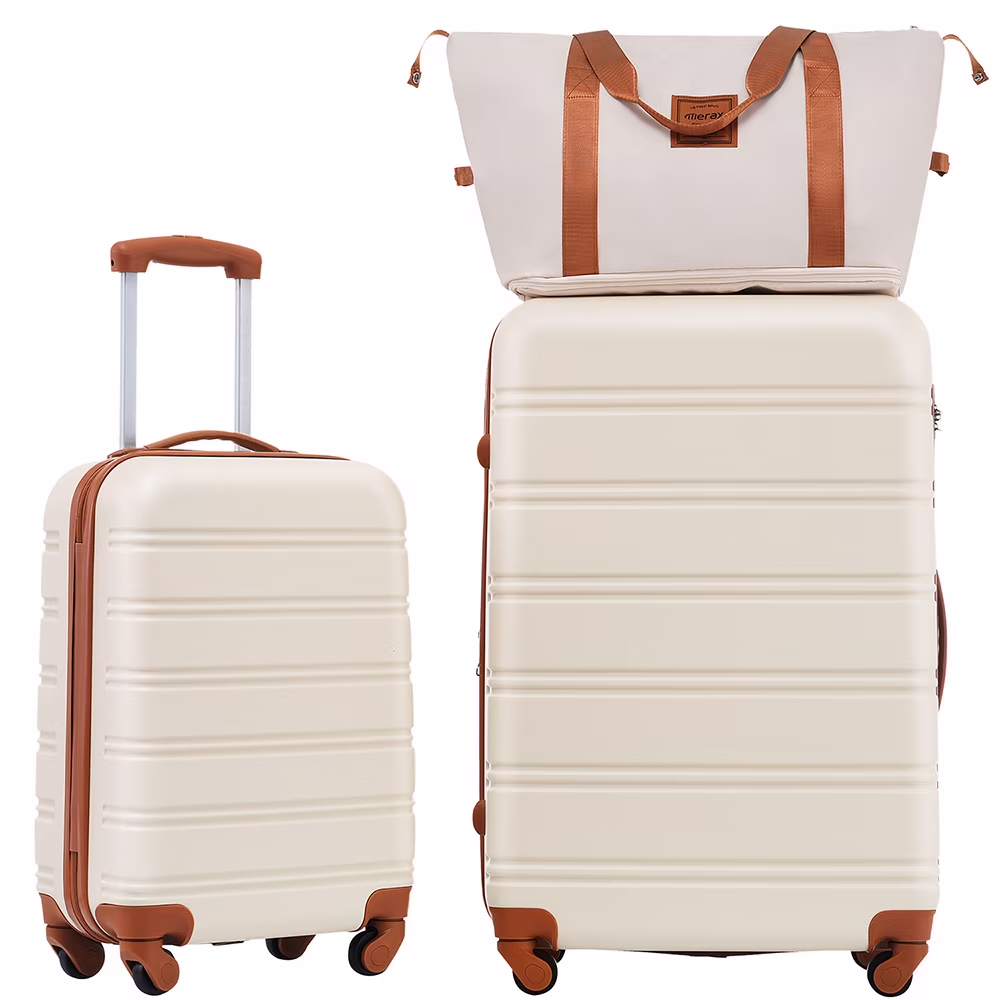 Resenkos Luggage Expandable Suitcase,Hardshell Luggage Sets 2Pcs + Bag Spinner Suitcase with TSA Lock Lightweight 20
