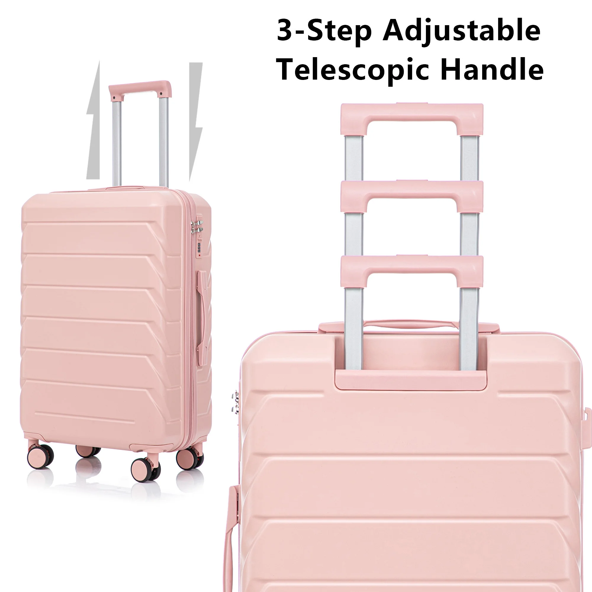 Luggage Sets 3 Piece(20/24/28), Expandable Carry On Suitcase with ABS Spinner Wheel TSA Lock