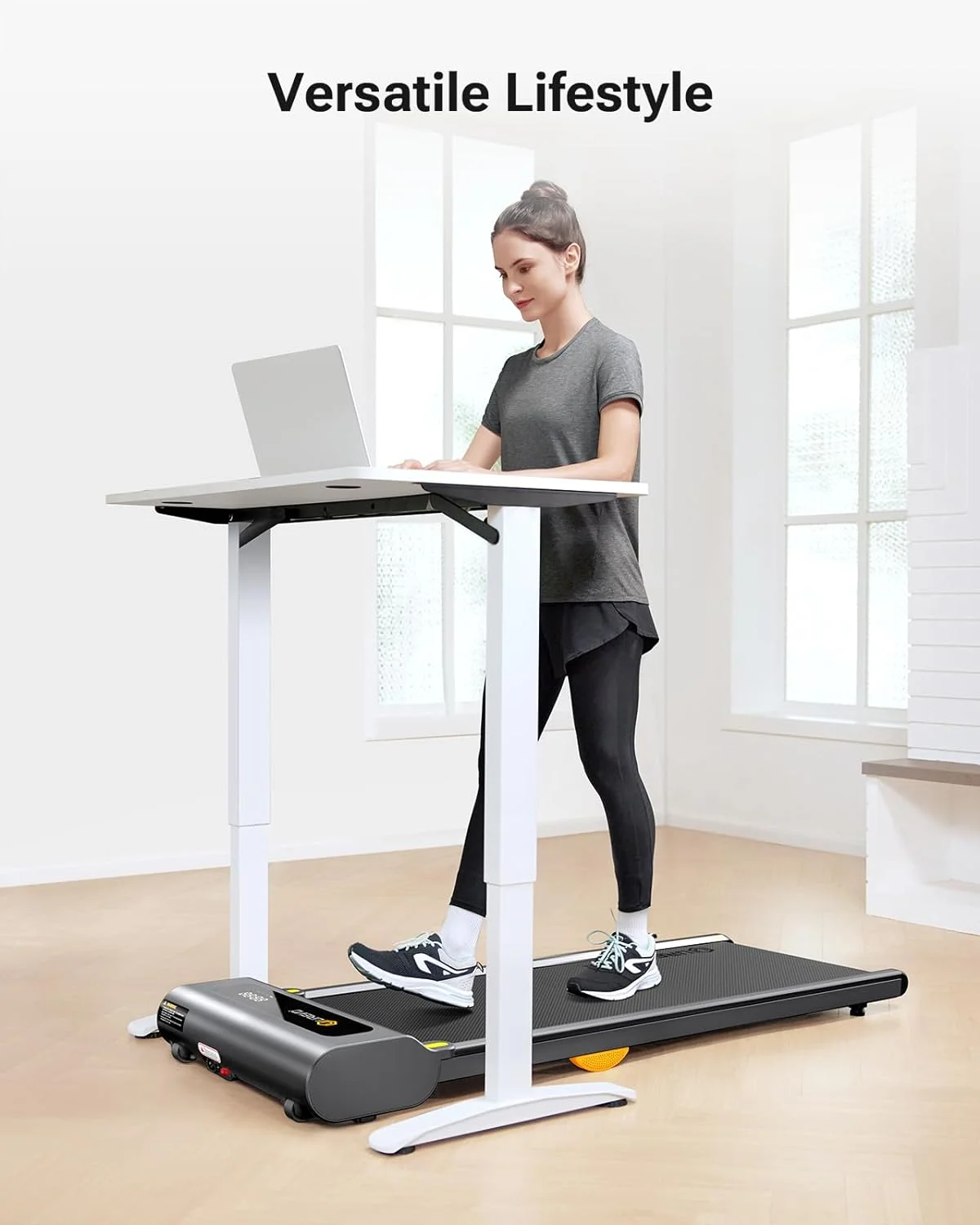 UREVO Under Desk Treadmill, Walking Pad Treadmills for Home, Portable Walking Treadmill 2.25HP, Walking Jogging Machine with 265 lbs Weight Capacity Remote Control LED Display