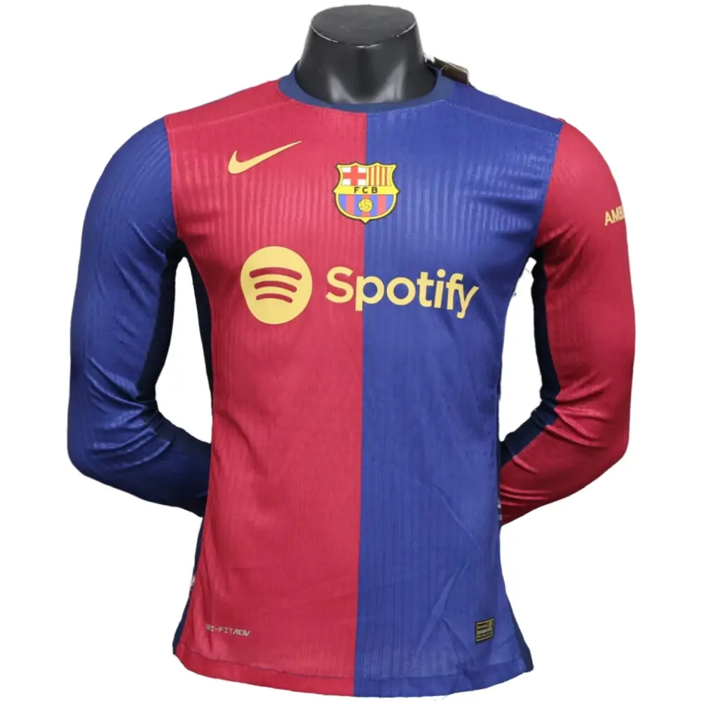 2024/25 Barcelona Home Long Sleeve Shirt - Player Version