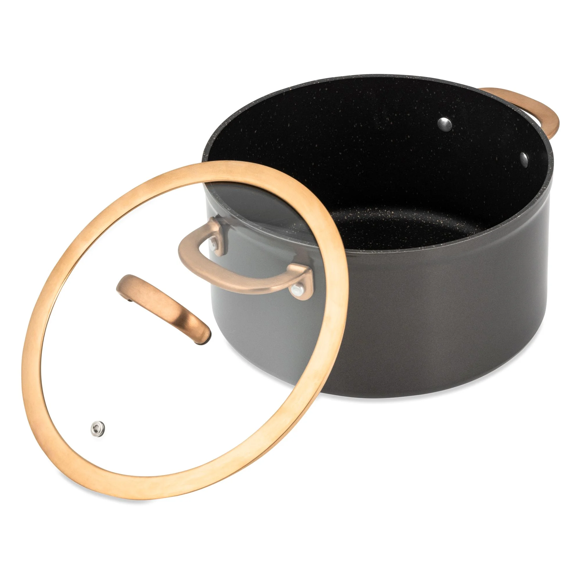 Thyme & Table Supreme 12-Piece Non-Stick Cookware Set, Pots and Pans Set- Bronze