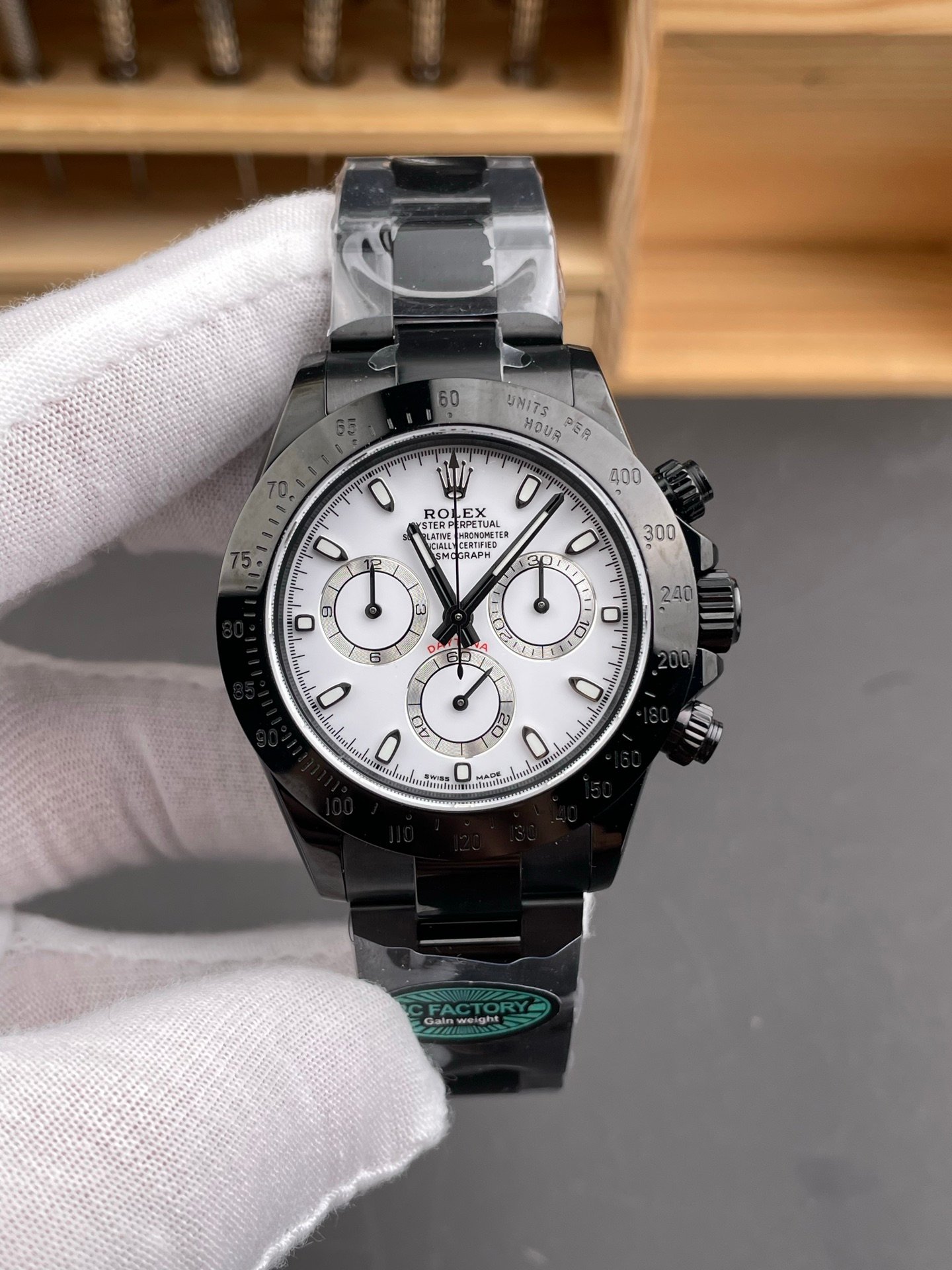 Rolex Daytona Black Steel White