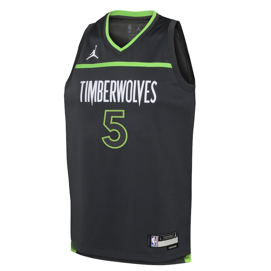 Youth Minnesota Timberwolves Anthony Edwards Jordan Brand Black Swingman Jersey - Statement Edition
