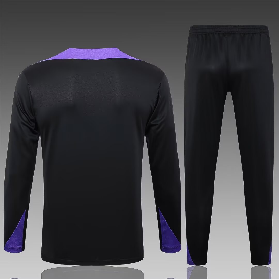 2024/2025 Psg Paris Saint-Germain Half-Pull Training Suit Black Football Shirt 1:1 Thai Quality