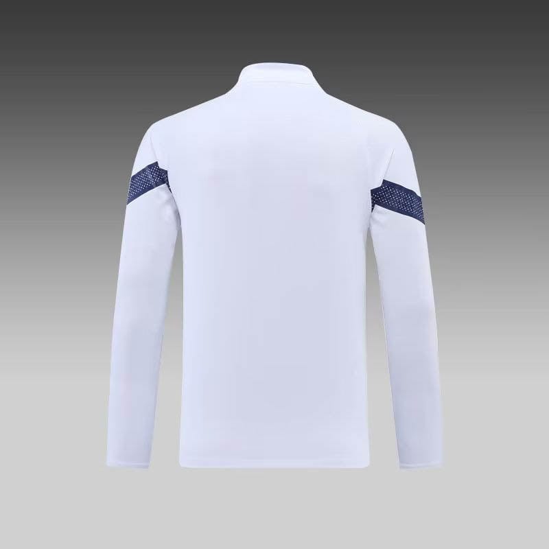 2022/2023 Olympique de Marseille Half-Pull Training Suit White Football Jersey