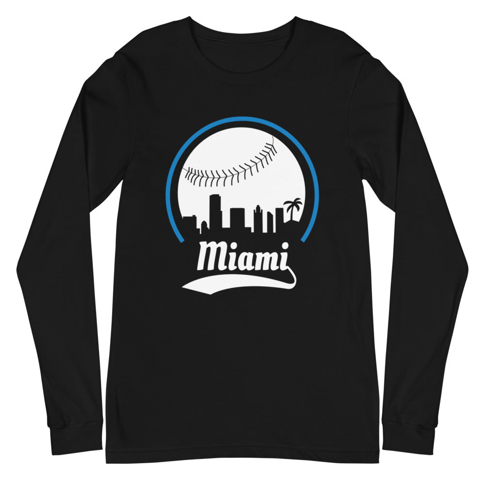 Unisex Miami Marlins Baseball Long Sleeve Tee Shirt