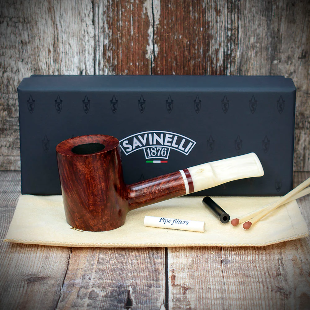 Savinelli Avorio Smooth Burgundy 311 - 6mm Briar Pipe