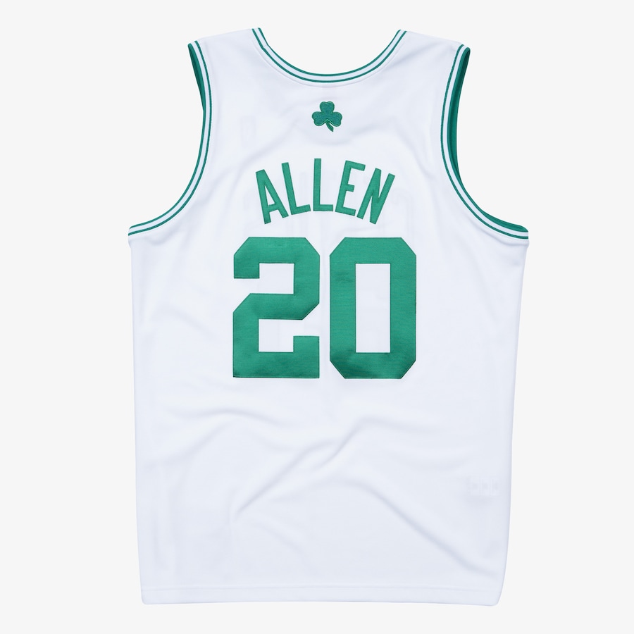 Men's Ray Allen White Boston Celtics 2007/08 Hardwood Classics Authentic Jersey