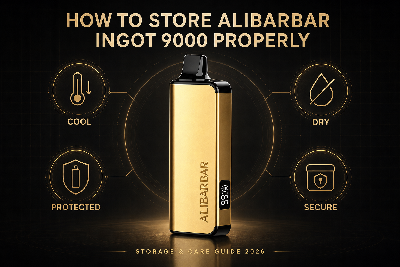 How to store ALIBARBAR Ingot 9000 properly in cool dry and protected conditions