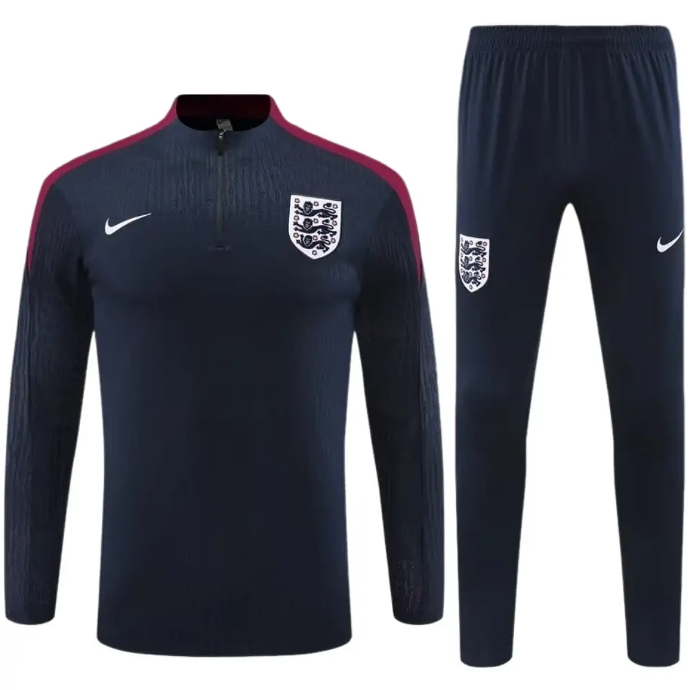 2024/25 England half-pull training uniform black 1:1 Thai quality suit