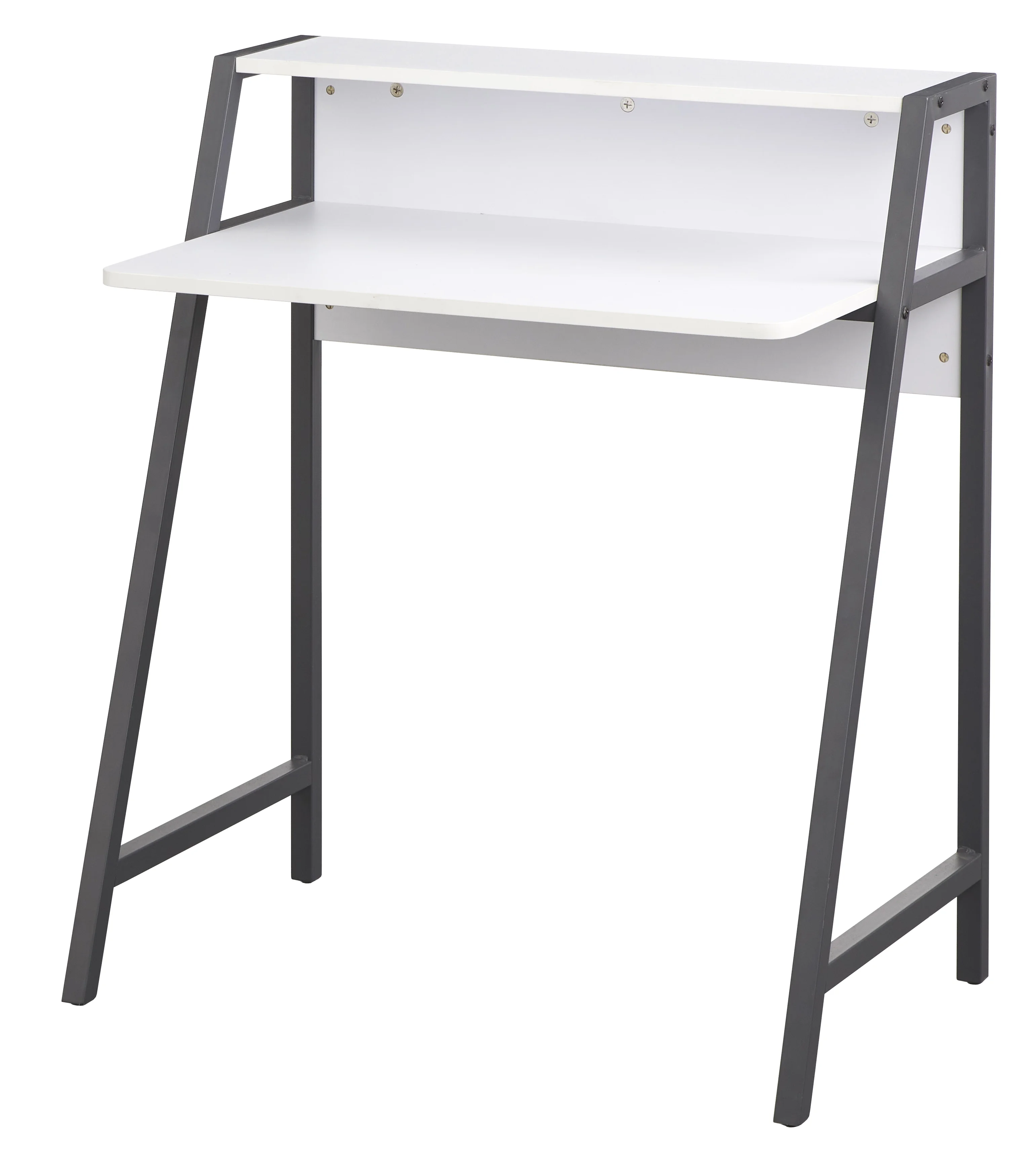 TMS Focus Kids Metal Frame Desk and Swivel Task Chair Set, Orange/White