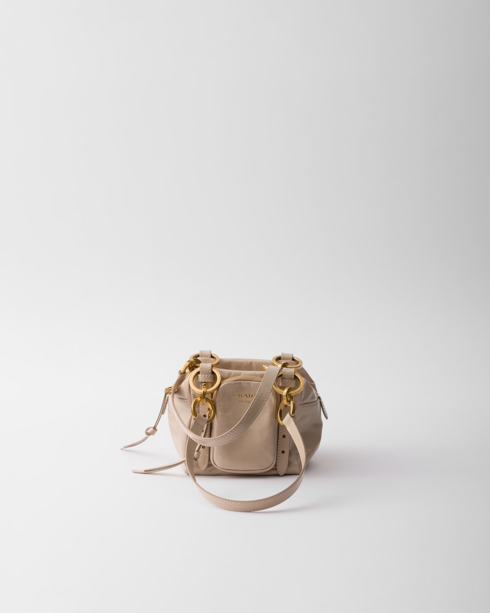 Dangle Leather Top-Handle Mini-Bag