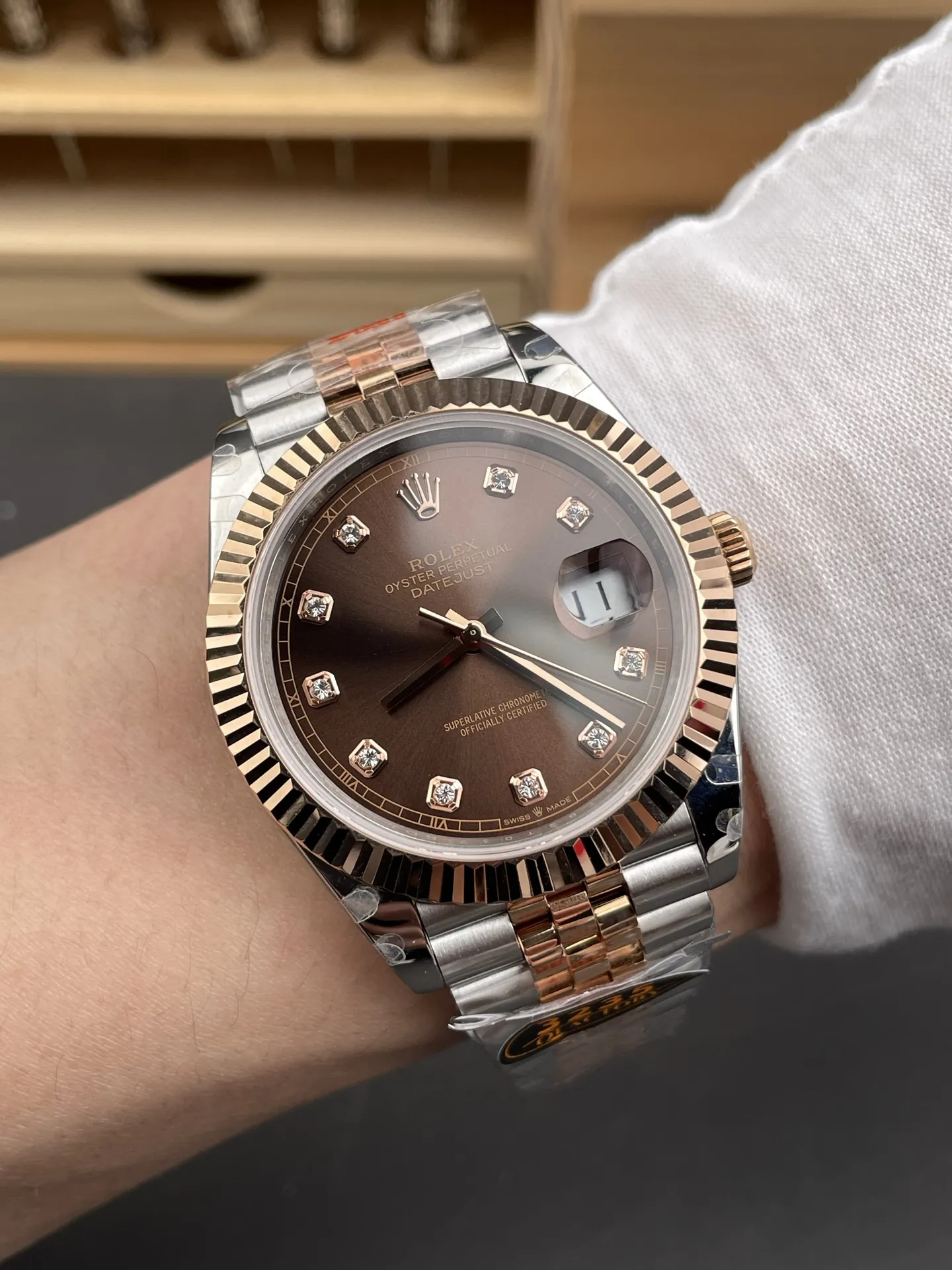 Rolex Datejust Two-Tone Rose Gold 41mm