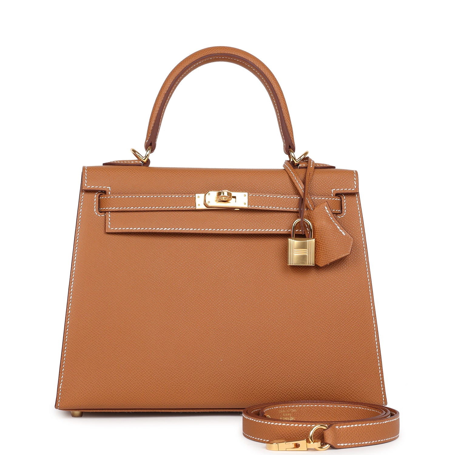 Kelly Sellier 25 Gold Epsom Gold Hardware