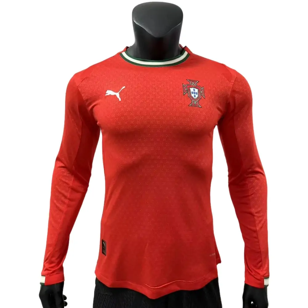 2025-26 Portugal Home Long Sleeve Jersey - Player Version