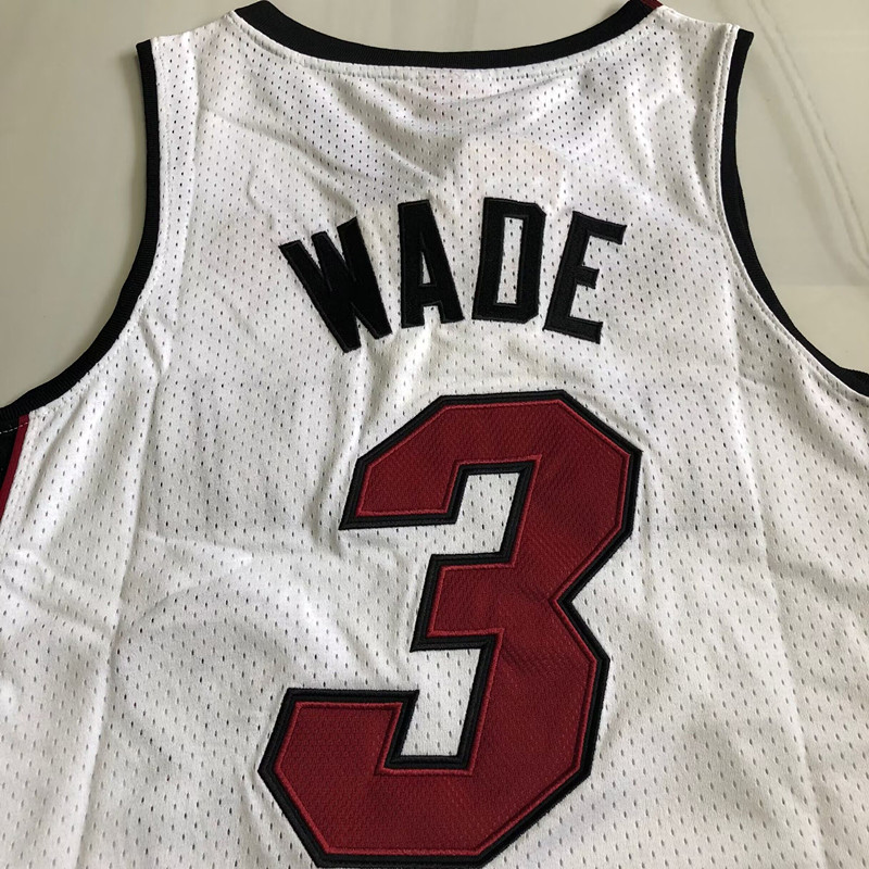 Dwayne Wade Miami Heat White 3 MN