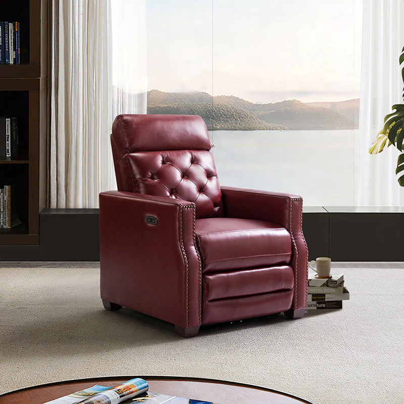 Carlota 31.5 Wide Genuine Leather Power Recliner