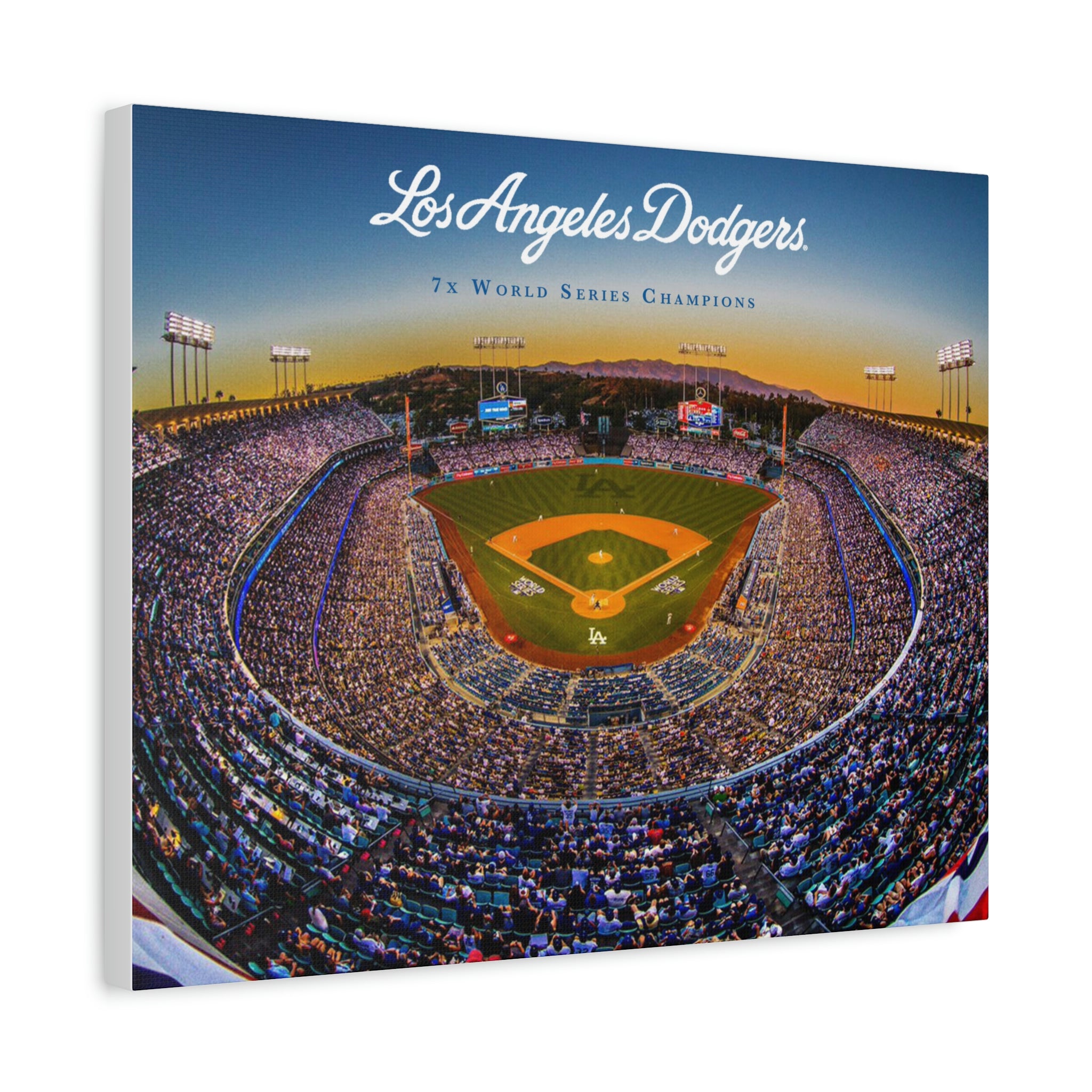 Chavez Ravine Los Angeles Dodgers Stadium Premium Wall Art Canvas Wrap