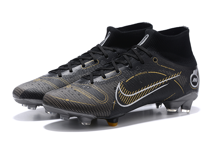 Assassin XIV Half High Top Black Shadow Series Fully Knitted Waterproof FG Football Shoes