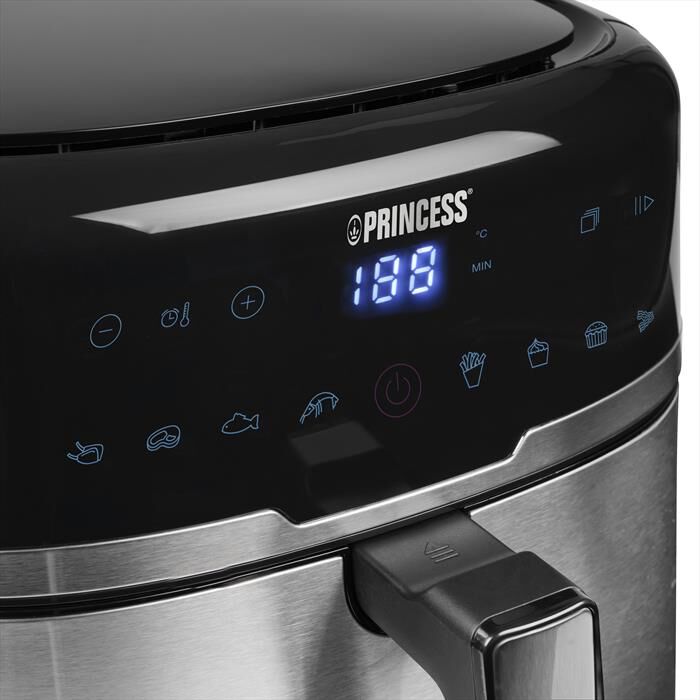 PRINCESS - FRIGGITRICE AD ARIA DIGITALE 8 L-Nero / Plastica-Acciaio