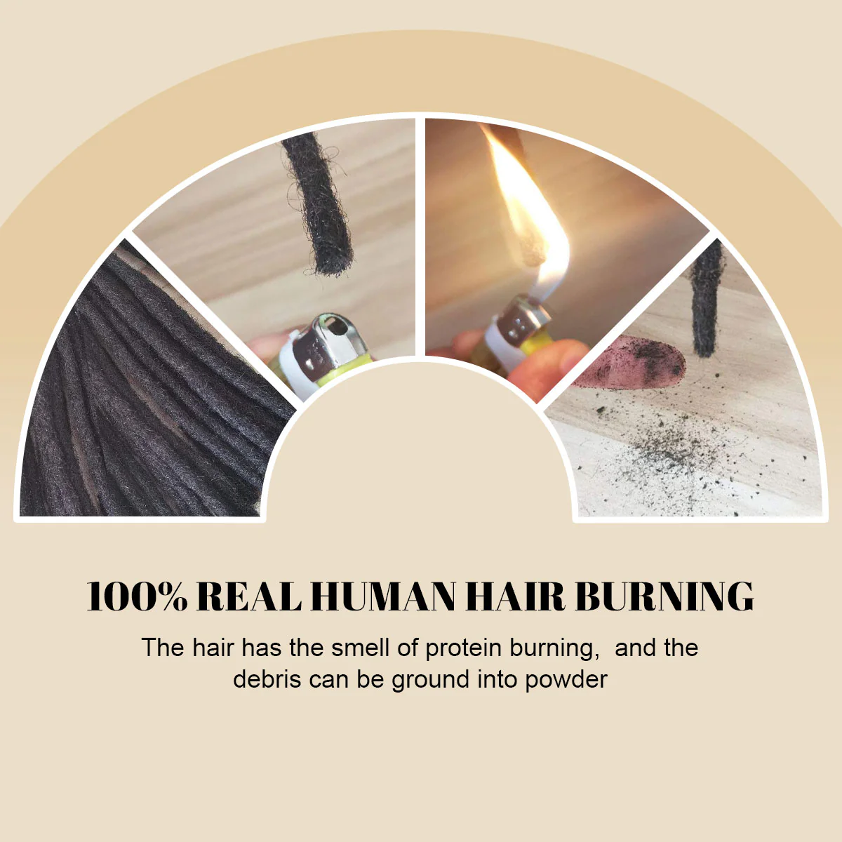 #1B/27 Honey Loc Extensions Human Hair, 0.6 cm Width Human Hair Dreadlock Extensions 6-18 Inch