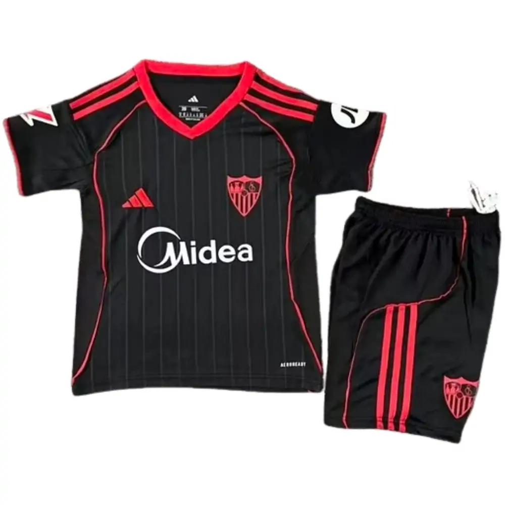 2025-26 Sevilla Second Away Match Jersey Children's Set - Fans Edition