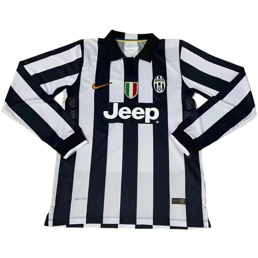 2014/2015 Juventus Home Long Sleeve Retro Jersey - Fans Edition