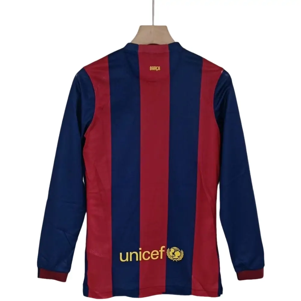 2014-15 Barcelona Home Retro Long Sleeve Jersey - Fans Edition