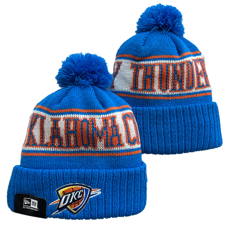 Oklahoma City Thunder New Era Cuffed Knit Hat with Pom