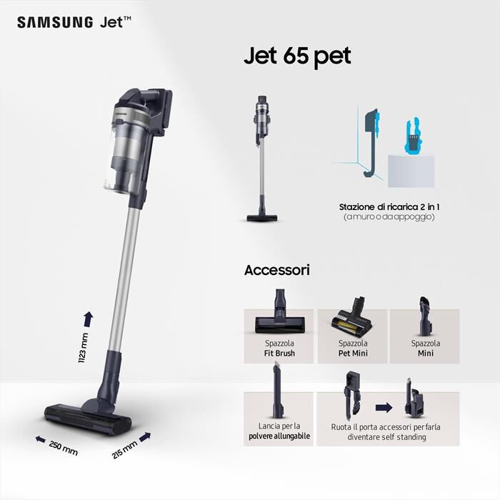 SAMSUNG - Scopa elettrica VS15A60AGR5/WA-TEAL SILVER