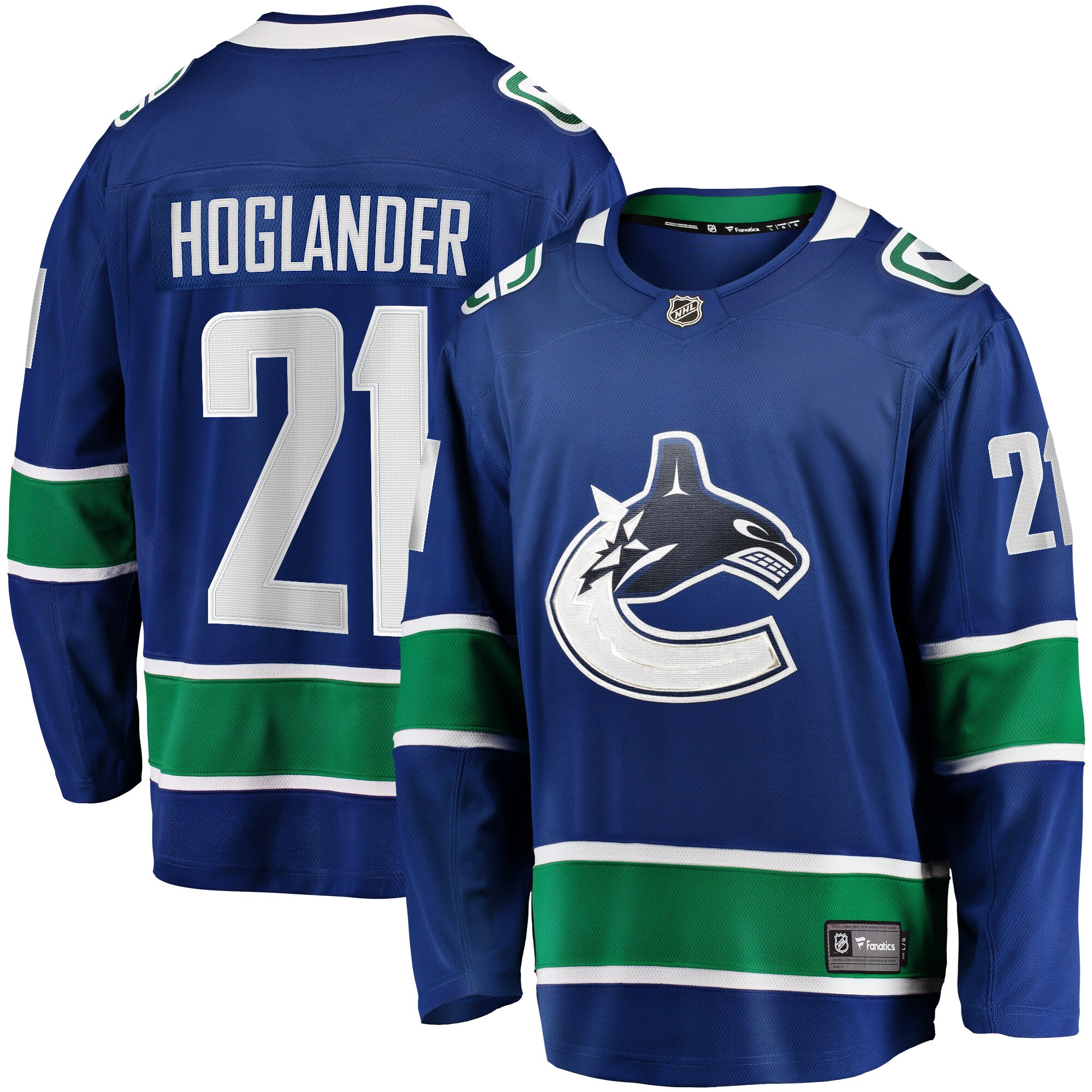 Nils Hoglander Vancouver Canucks Fanatics Home Premier Breakaway   Jersey – Blue