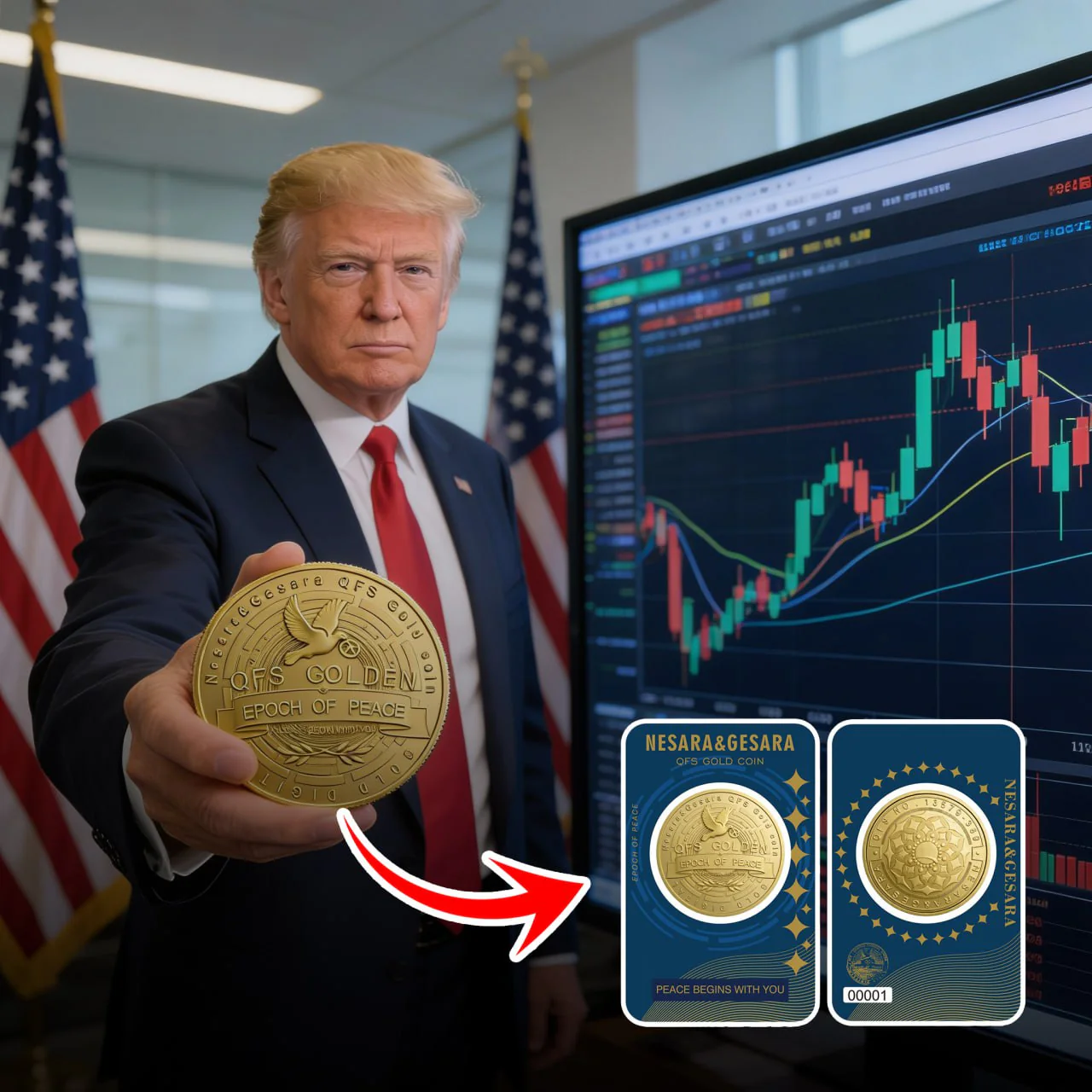 Nesara Gesara QFS Gold Coin