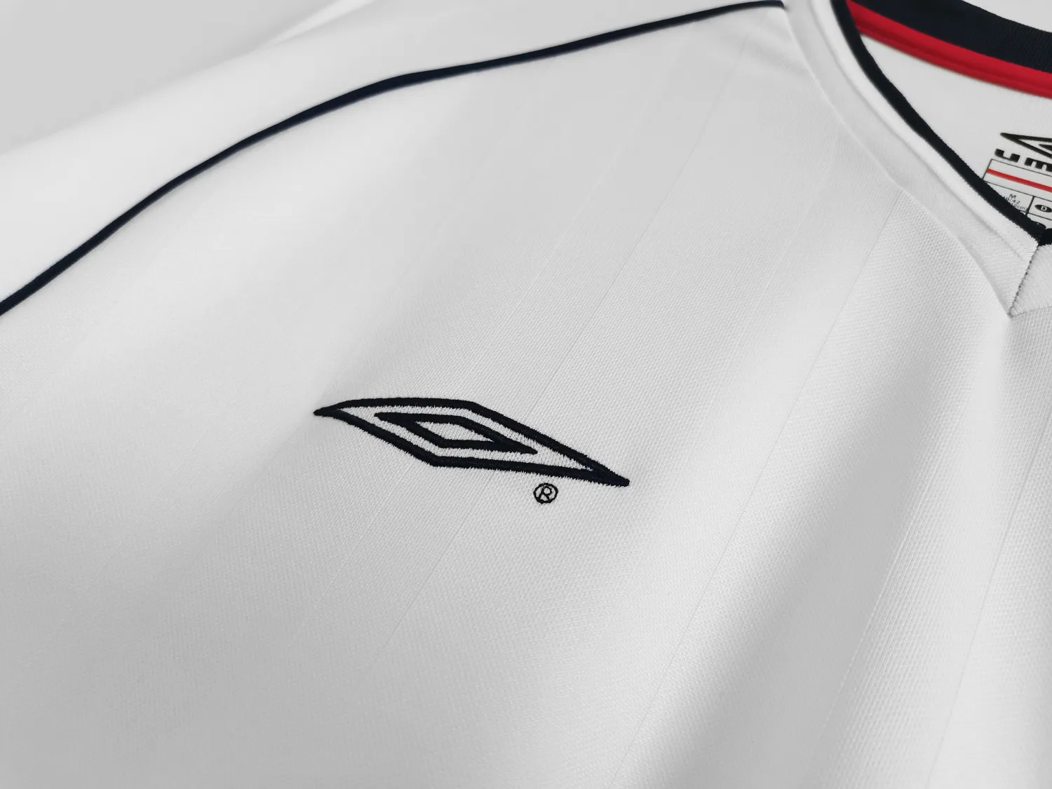 2002 England Home Long Sleeve Retro Jersey - Fans Edition