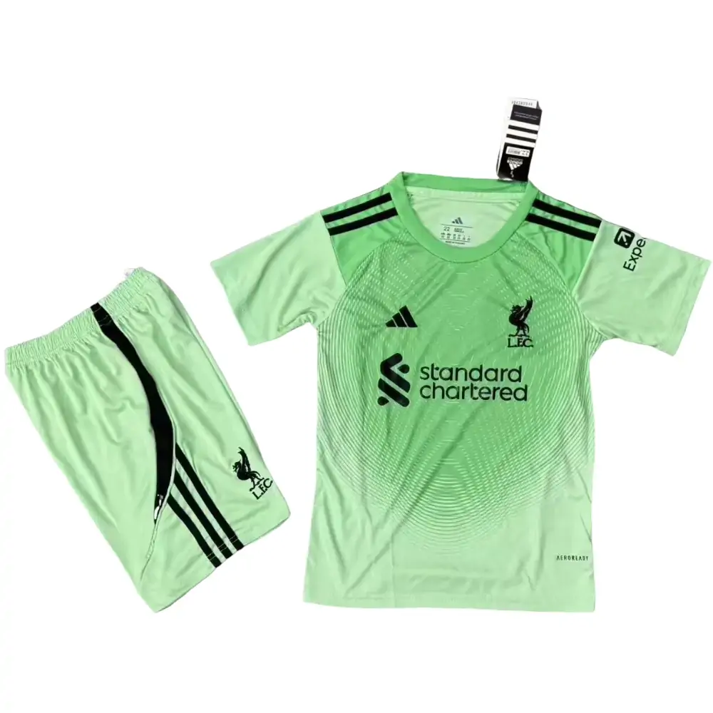 2025-26 Liverpool Goalkeeper Green Jersey - Children's Set