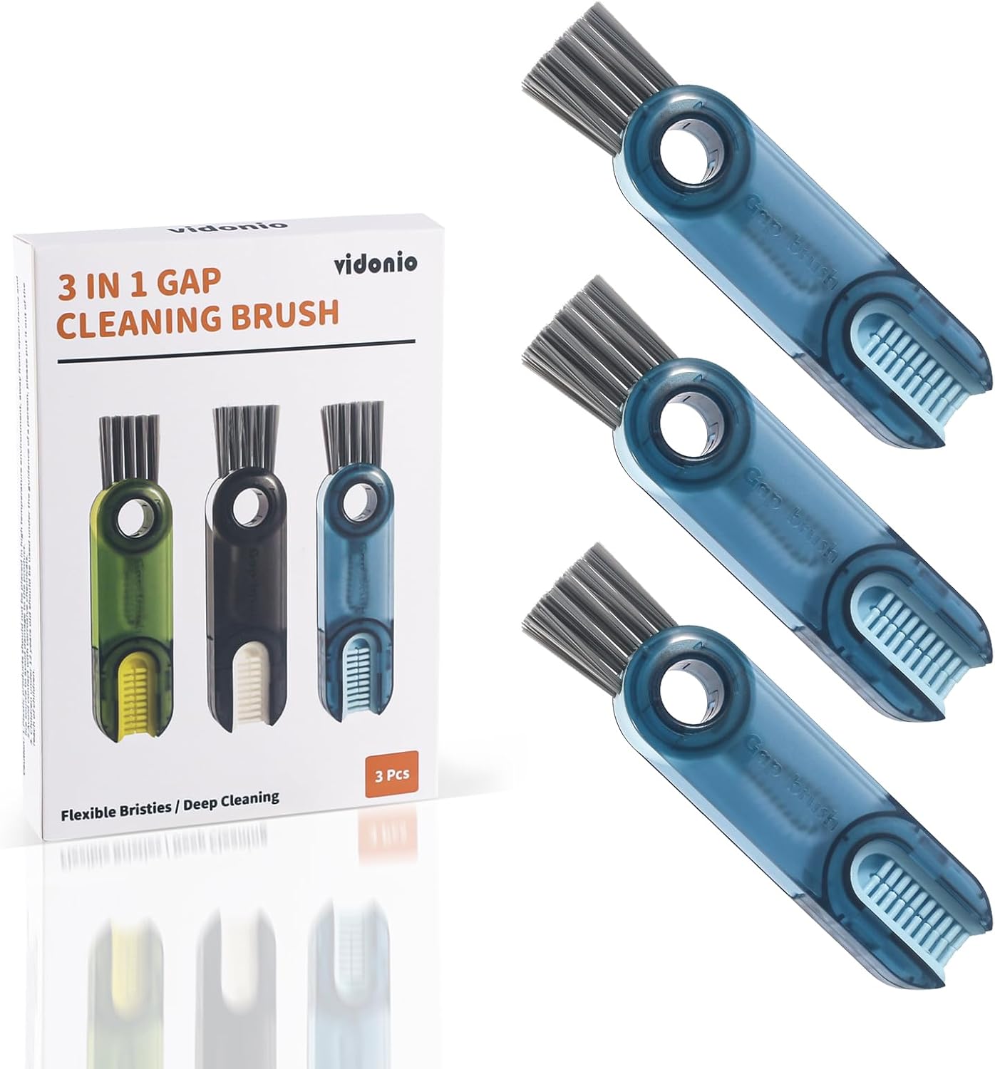 3 in 1 Cup Lid Gap Cleaning Brush Set