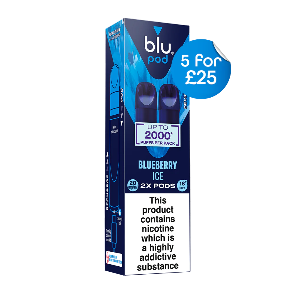 Blu Pre-Filled Replacement Vape Pods 20mg/ml 2 Pack - Blueberry Ice