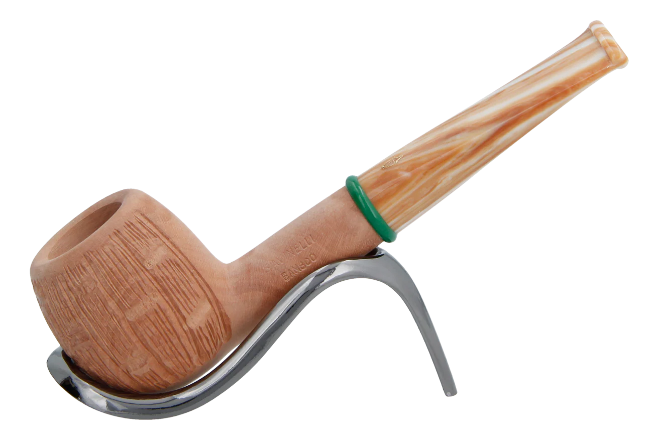 Savinelli Bamboo Rusticated Natural 207 - 6mm Briar Pipe
