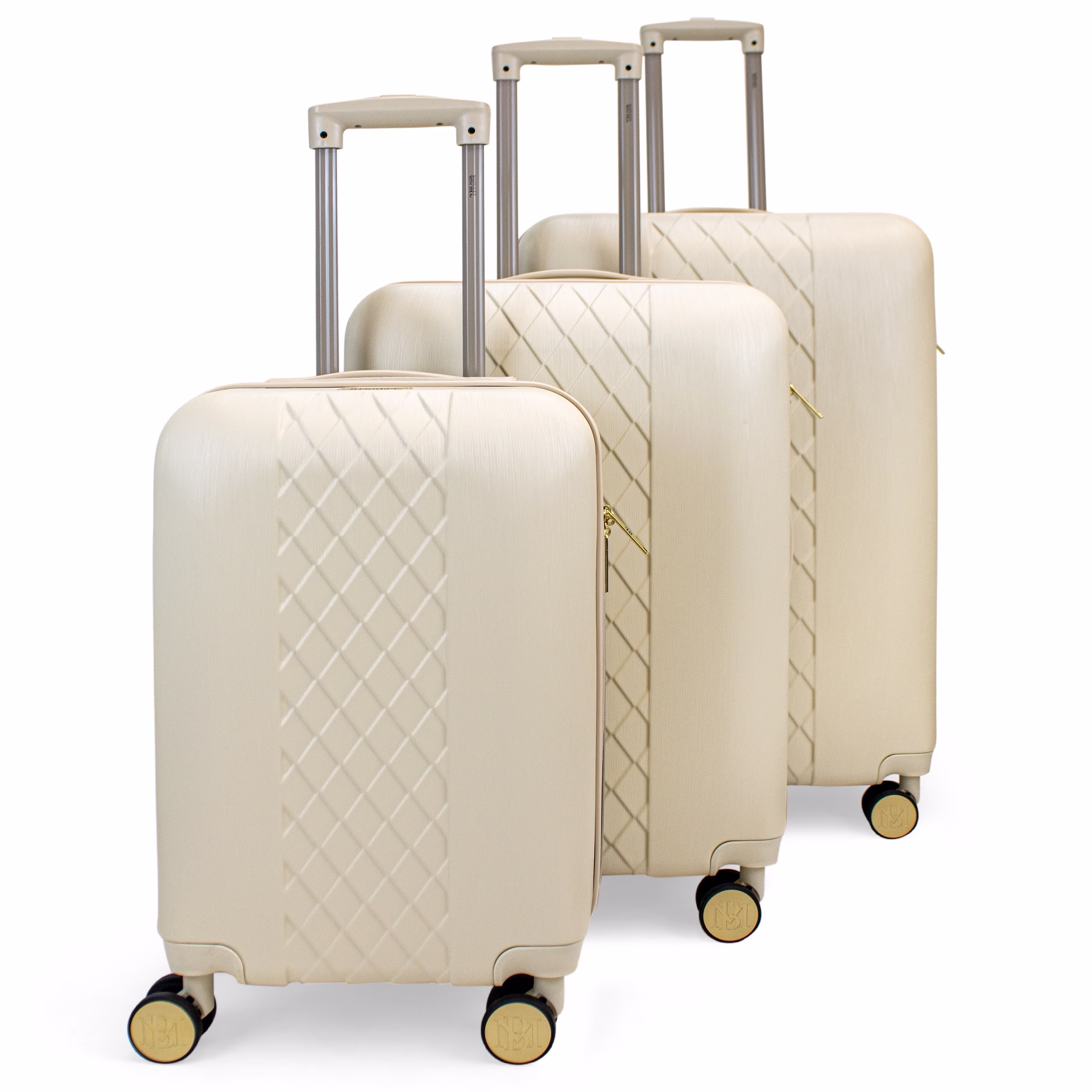 BADGLEY MISCHKA Diamond 3 Piece Expandable Luggage Set (Burgundy)
