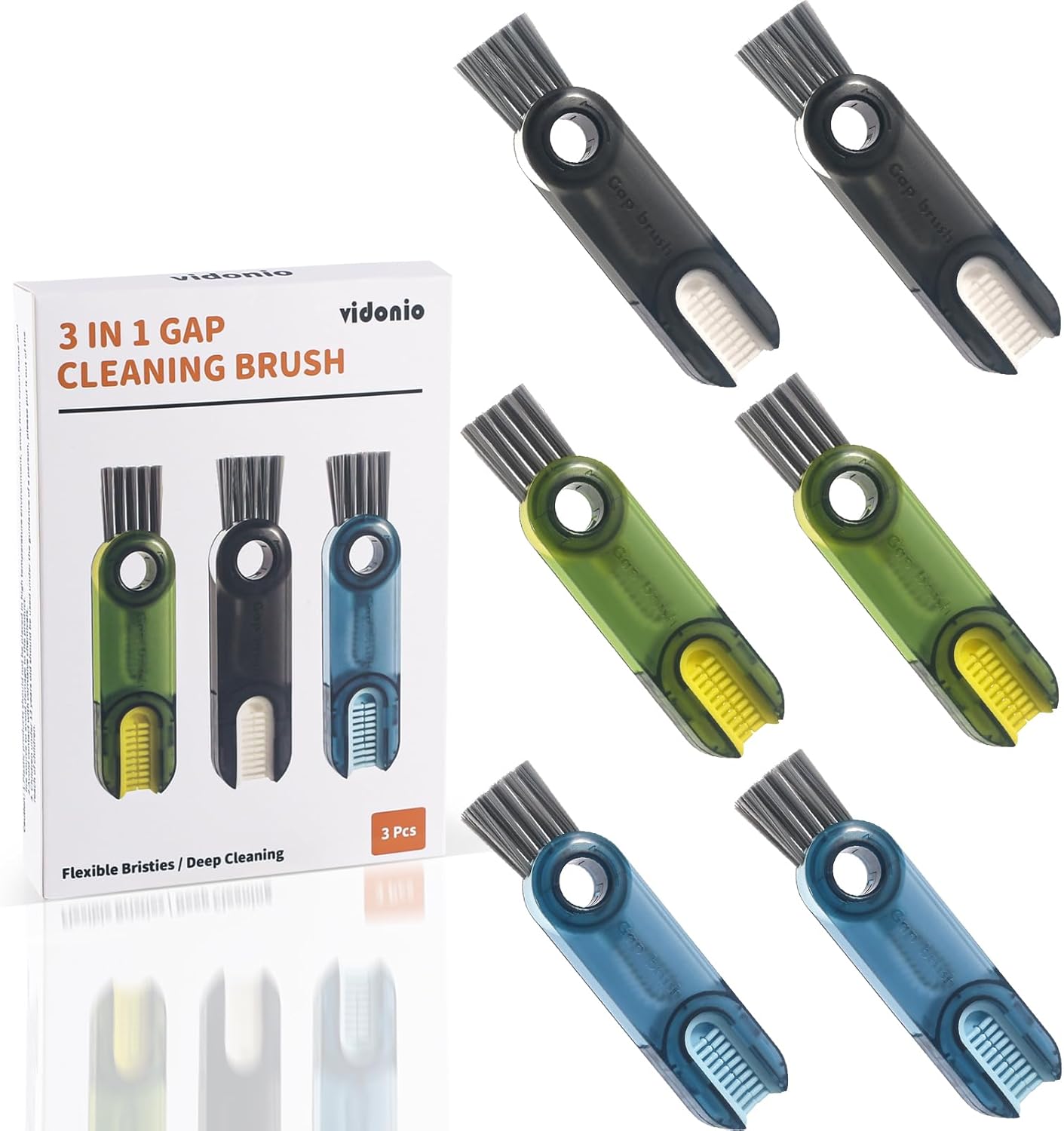 3 in 1 Cup Lid Gap Cleaning Brush Set