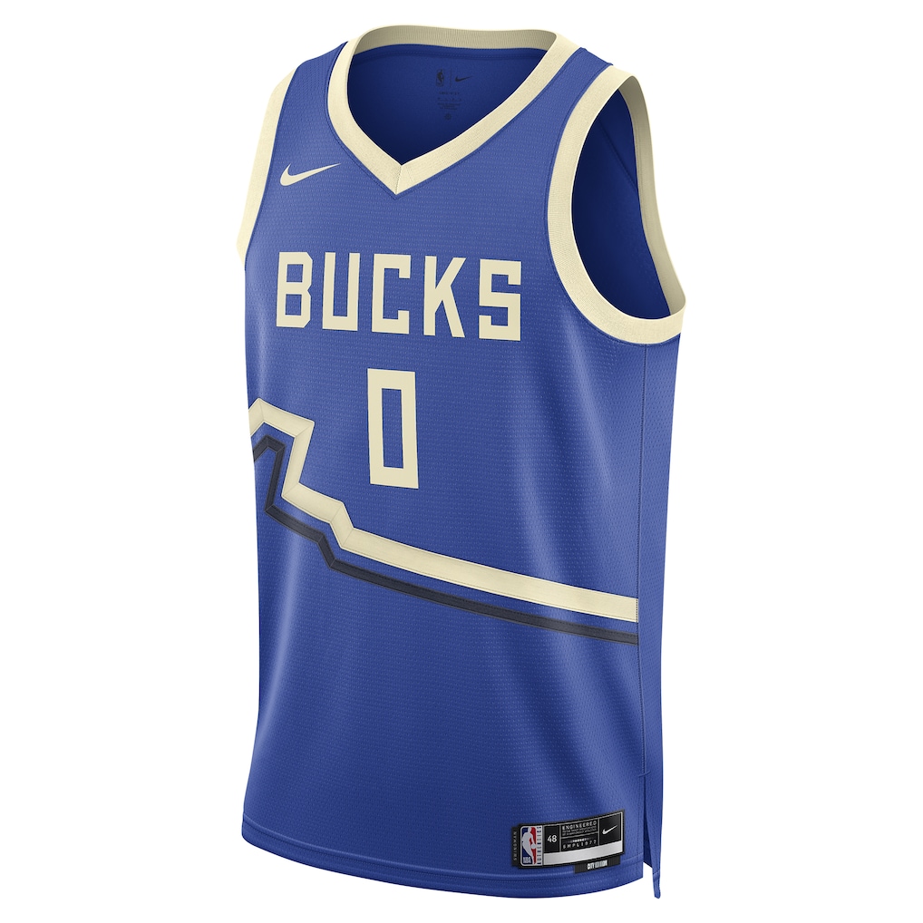 Unisex Milwaukee Bucks Damian Lillard  Royal 2024/25 Swingman  Jersey - City Edition